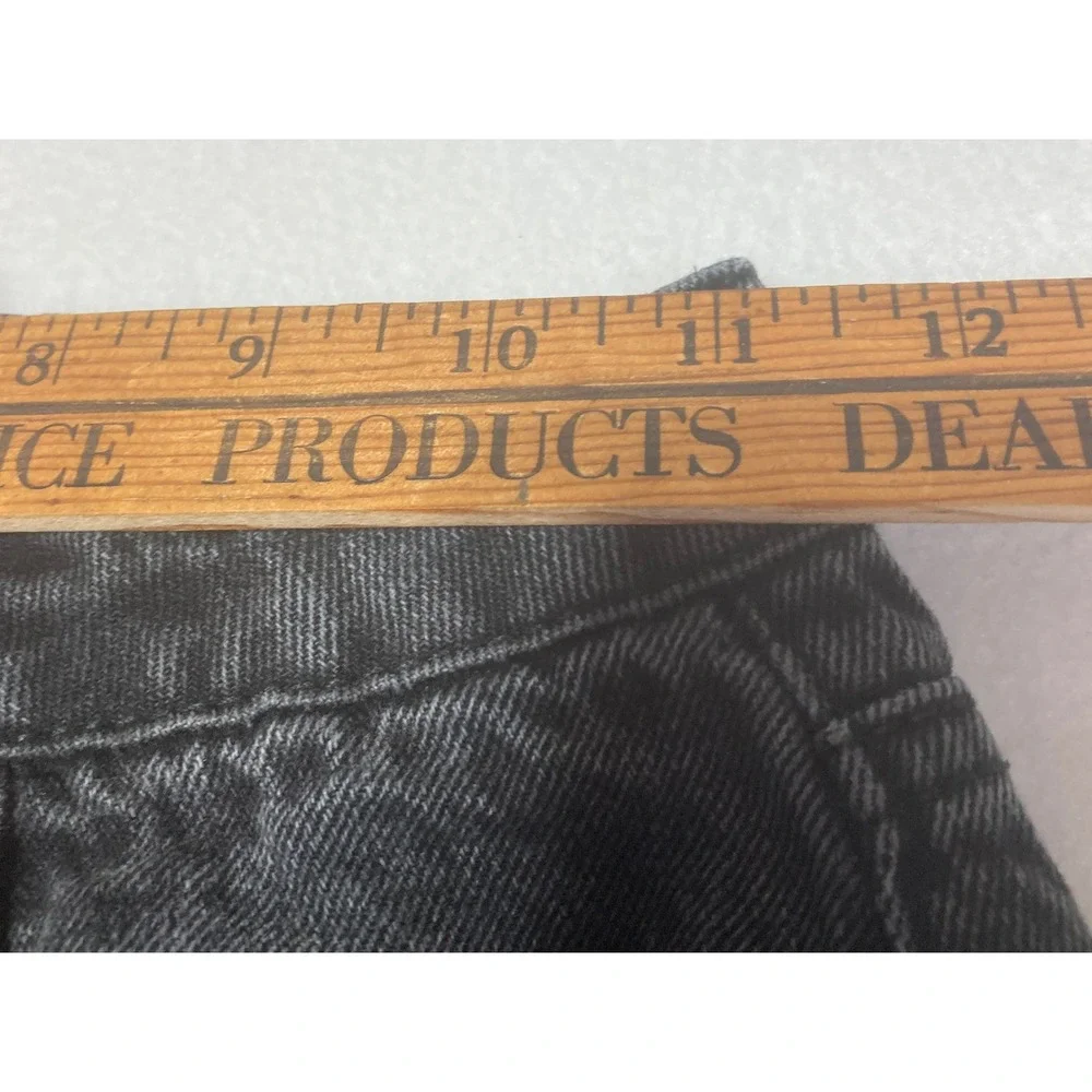 Juicy Couture Lunita Black Wash Denim Jeans High Rise Wide Leg‎ Raw Hem Size 24